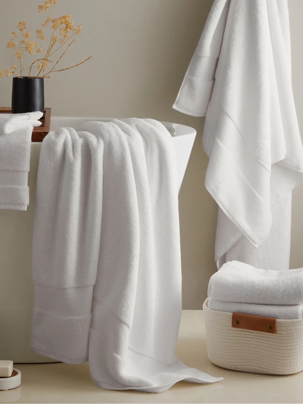 QUINCE Turkish Ultra Plush Bath Towel Bundle Silver 4212